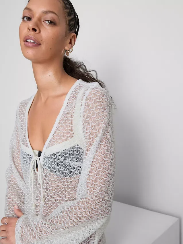 Mini-Strandkleid mit Muschelprint