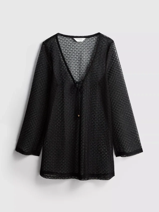 Mini-Strandkleid mit Muschelprint