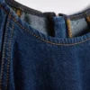 Minikleid aus Baumwoll-Denim mit Puffärmeln
