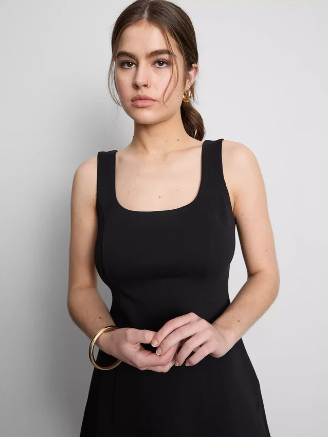 Minikleid aus baumwollreichem Ponte-Stoff