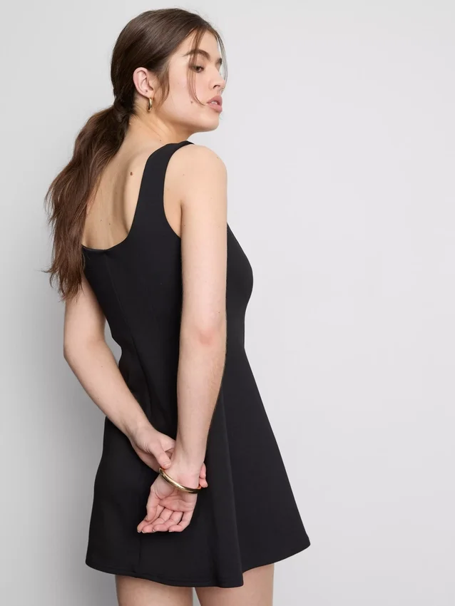 Minikleid aus baumwollreichem Ponte-Stoff