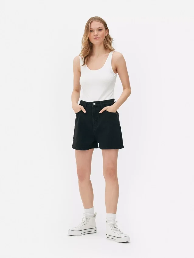 Mom-Shorts aus Denim
