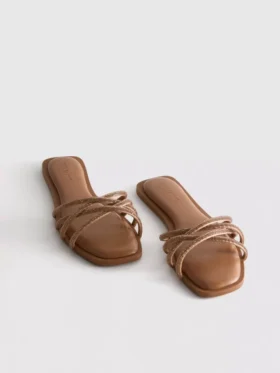 Mule-Sandalen im Diamanta-Webmuster