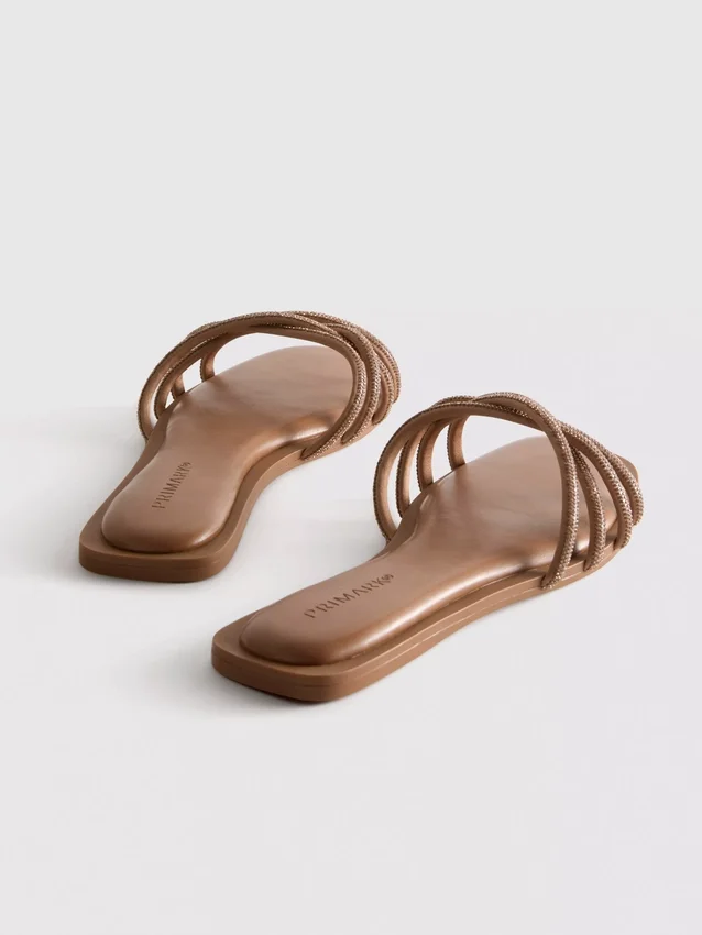 Mule-Sandalen im Diamanta-Webmuster