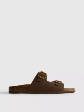 Mule-Sandalen mit doppeltem Schnallenriemen