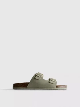 Mule-Sandalen mit doppeltem Schnallenriemen