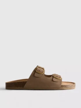 Mule-Sandalen mit doppeltem Schnallenriemen
