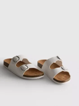 Mule-Sandalen mit doppeltem Schnallenriemen