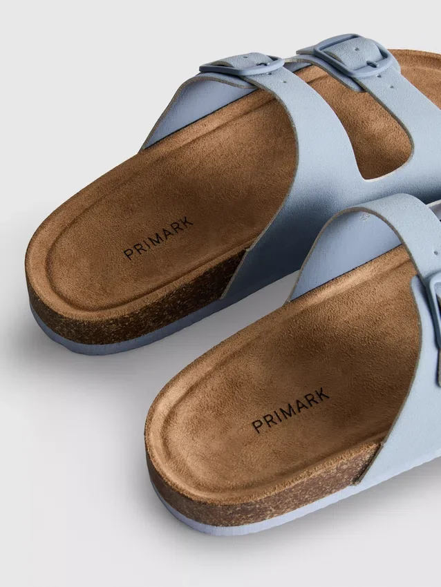 Mule-Sandalen mit doppeltem Schnallenriemen