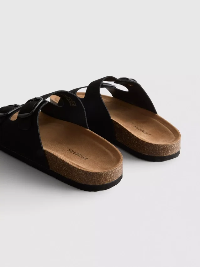 Mule-Sandalen mit doppeltem Schnallenriemen