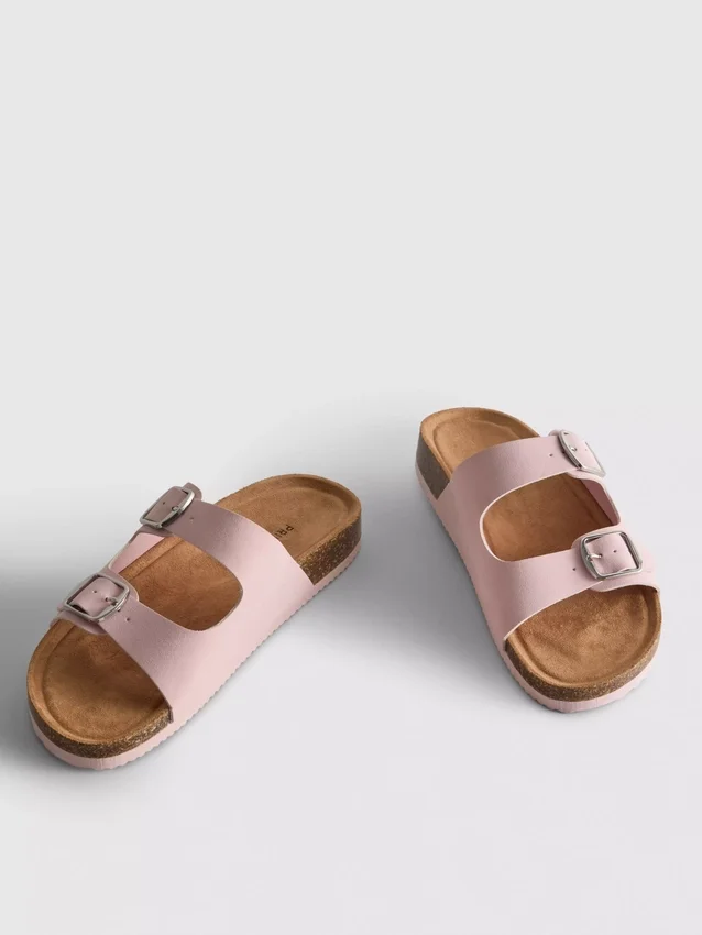 Mule-Sandalen mit doppeltem Schnallenriemen