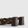 Mule-Sandalen mit Schnalle und Blockabsatz