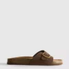 Mule-Sandalen mit Schnallenriemen