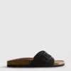 Mule-Sandalen mit Schnallenriemen