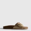 Mule-Sandalen mit Schnallenriemen