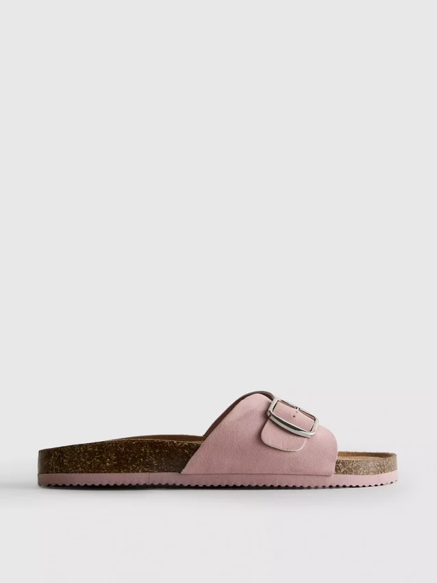 Mule-Sandalen mit Schnallenriemen