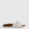 Mule-Sandalen mit Schnallenriemen