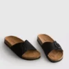Mule-Sandalen mit Schnallenriemen