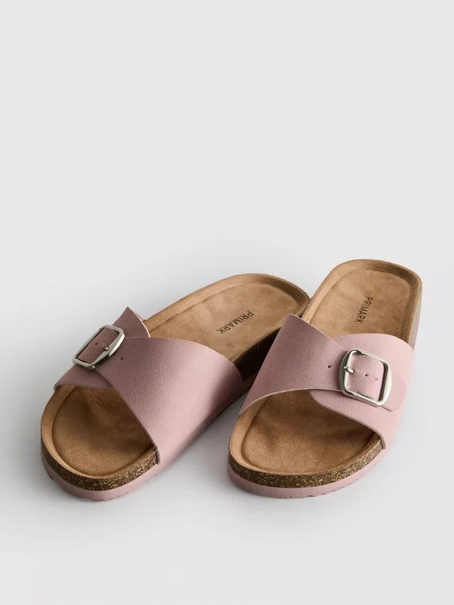 Mule-Sandalen mit Schnallenriemen