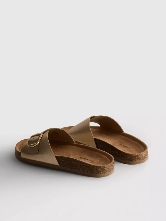 Mule-Sandalen mit Schnallenriemen
