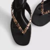 Mules mit Fersenabsatz und Zehensteg im Tiermuster