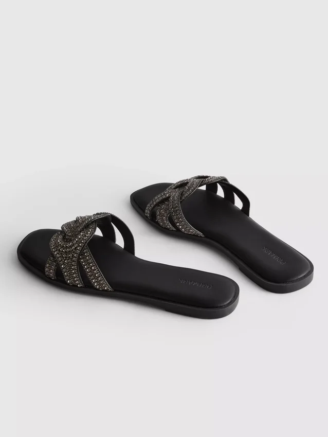 Mules mit Strasssteinen