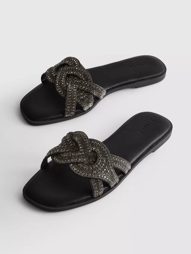 Mules mit Strasssteinen