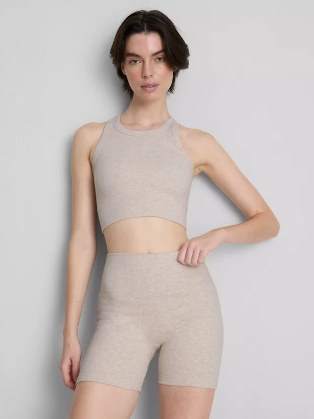 Nahtlose, gerippte Sportshorts
