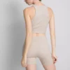 Nahtlose, gerippte Sportshorts