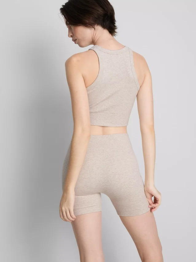 Nahtlose, gerippte Sportshorts