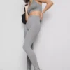 Nahtlose, hochglänzende Aktiv-Leggings