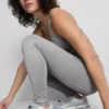 Nahtlose, hochglänzende Aktiv-Leggings