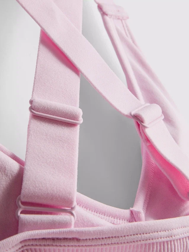 Nahtloses Active-Crop-Top mit gekreuztem Rücken