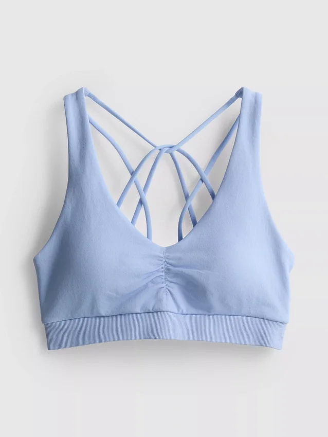 Nahtloses Crop-Top mit Trägern