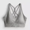 Nahtloses, hochglänzendes Active-Crop-Top