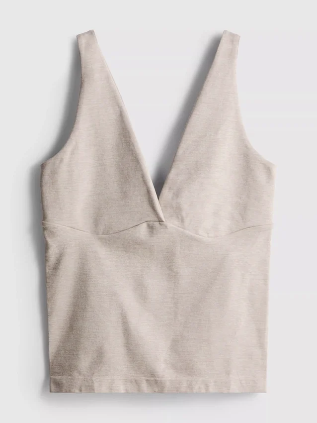 Nahtloses Tanktop mit V-Ausschnitt