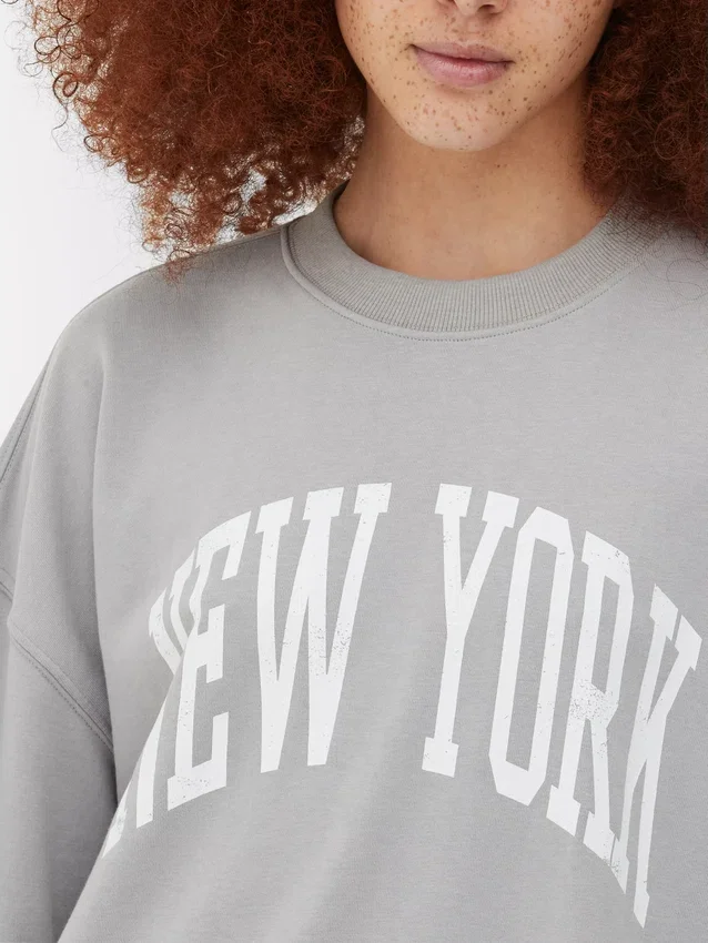 New York Oversize-Sweatshirt mit Grafikprint