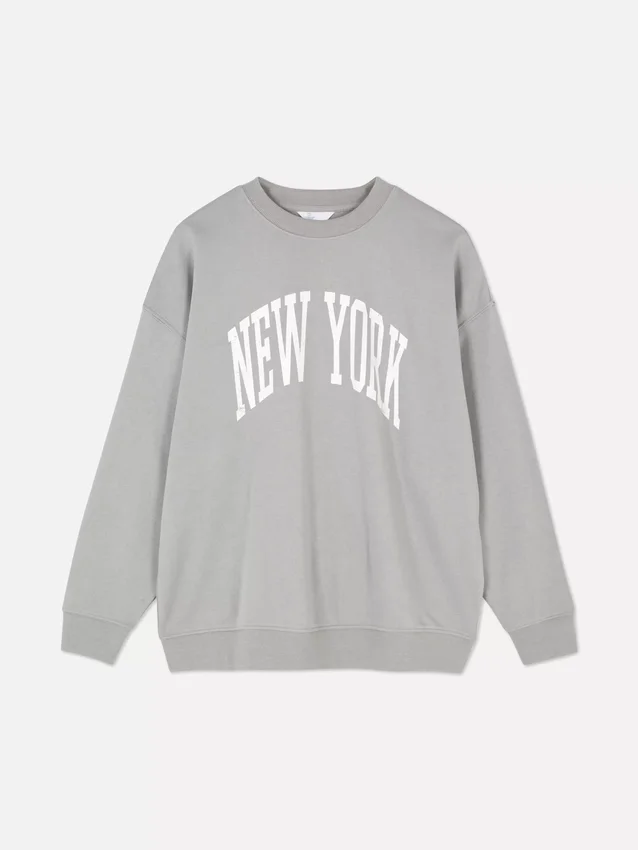 New York Oversize-Sweatshirt mit Grafikprint