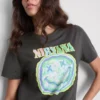 Nirvana-Band-T-Shirt aus gewaschener Baumwolle