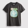 Nirvana-Band-T-Shirt aus gewaschener Baumwolle