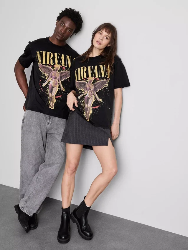 Nirvana-Hemd mit Engel-Motiv
