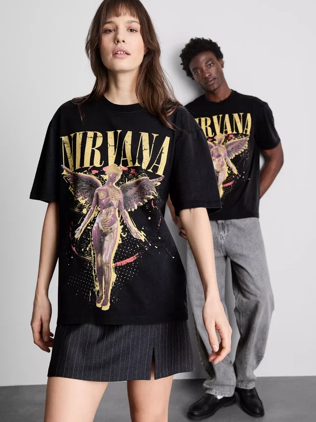 Nirvana-Hemd mit Engel-Motiv