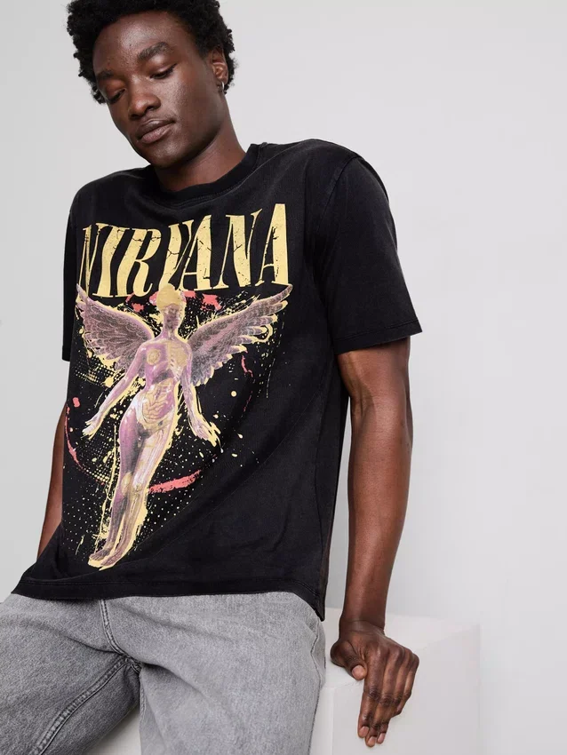 Nirvana-Hemd mit Engel-Motiv