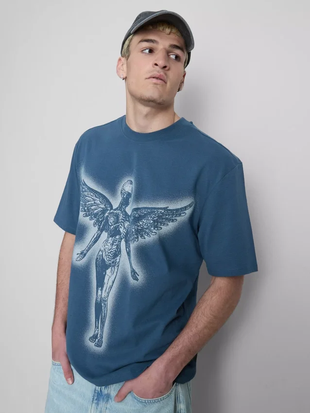 Nirvana-Hemd mit Engel-Motiv