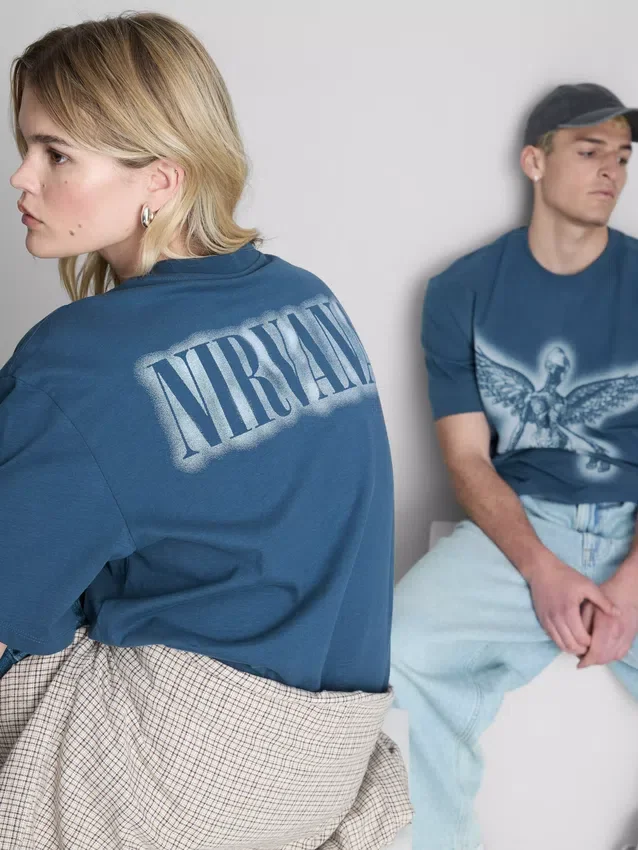 Nirvana-Hemd mit Engel-Motiv