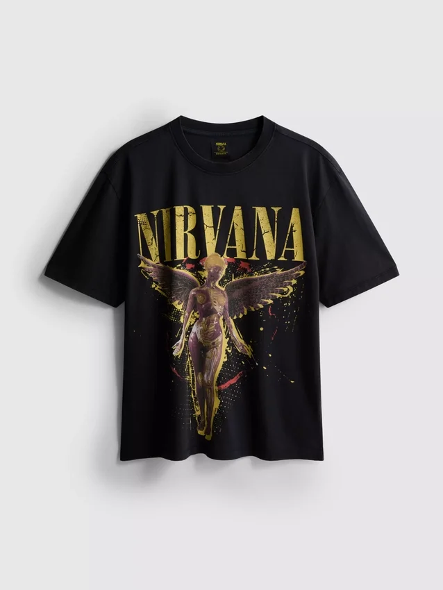 Nirvana-Hemd mit Engel-Motiv