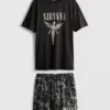 Nirvana Kurzschlafanzug-Set