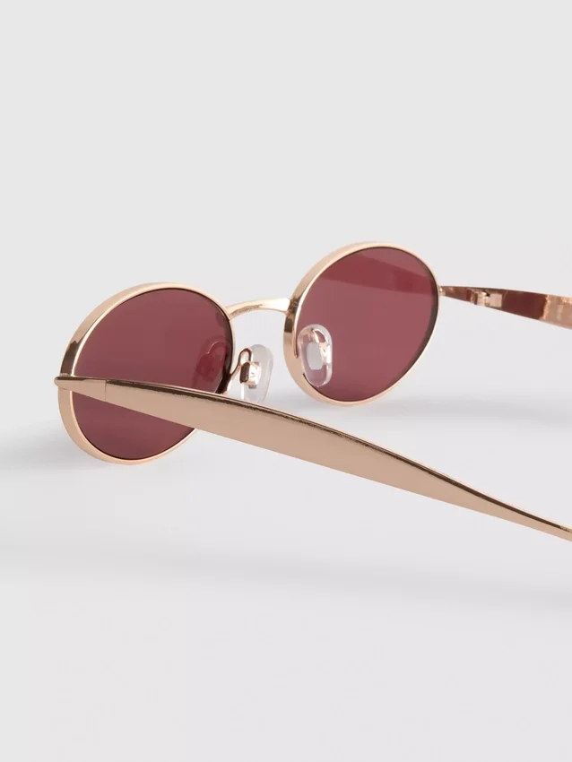 Ovale Sonnenbrille aus Metall
