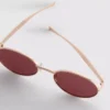 Ovale Sonnenbrille aus Metall