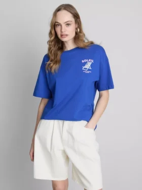 Oversize-Hemd mit Soleil-Print